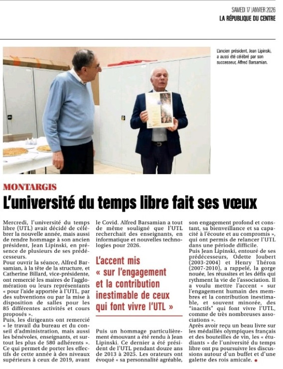 UTL POT de l'AMITÉ et HOMMAGE à Jean LIPINSKI